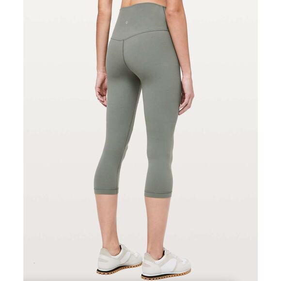 LULULEMON Align Crop *21" Grey Sage Green Sz 12 {XX5} - Picture 3 of 7